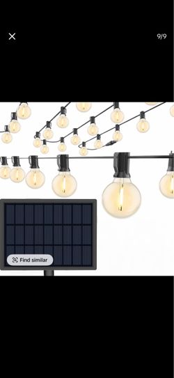 String Lights Waterproof LED Indoor/Outdoor Hanging Umbrella Lights with 30 Bulbs - 50 Ft Patio Light
