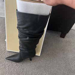 Michael Kors Luna leather Boots- Black 9M