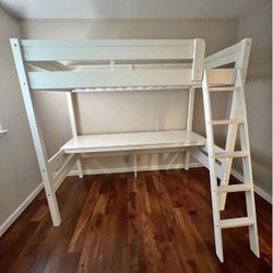 Full Size Loft Bed With Desk 