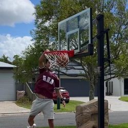 Lifetime 54 inch in ground basketball hoop adjustable basketball court