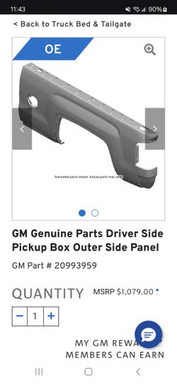 6.6 Feet Driver Side Bed Panel