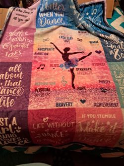 Dance Themed Fleece Throw Blanket