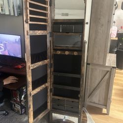 mirrored jewelry cabinet 