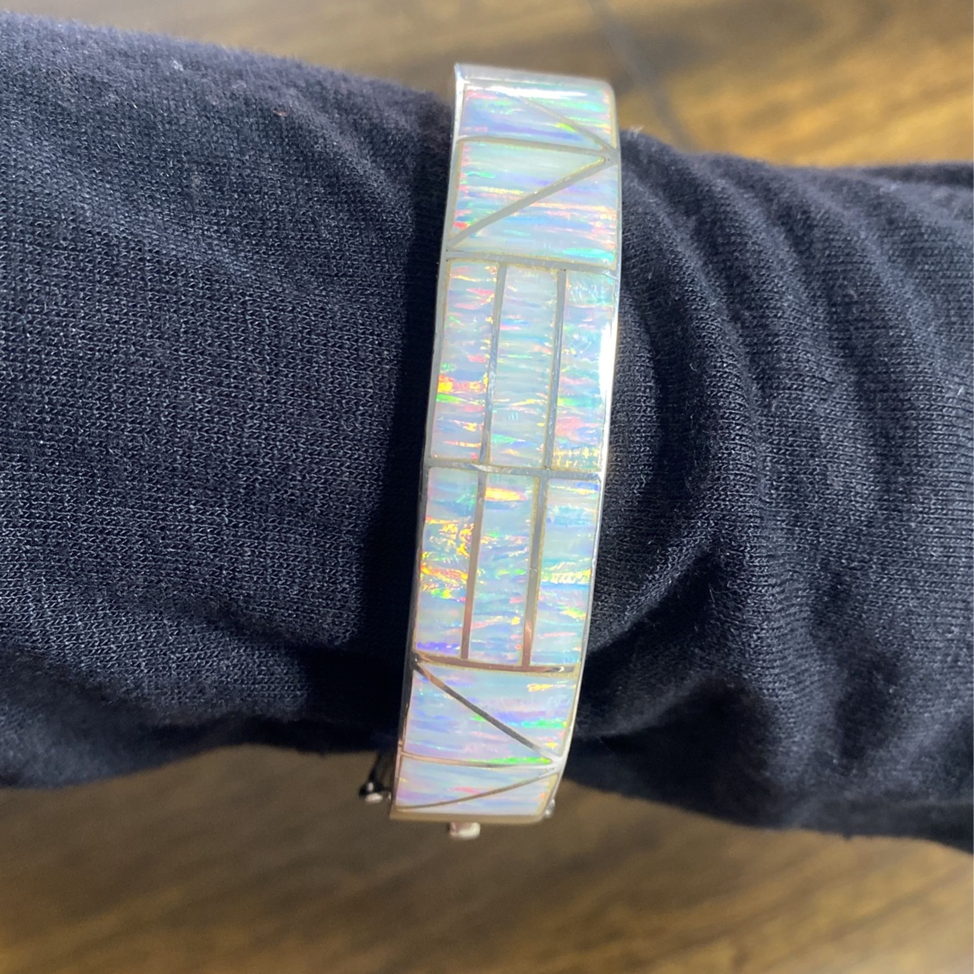 Silver And Opal Braclet