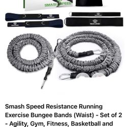 Resistance Running Exercise Bungee Bands (Waist) - Set of 2