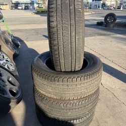4 used tires 265-60-18 bridgestone duler H/L alenza with 85% of life tread 