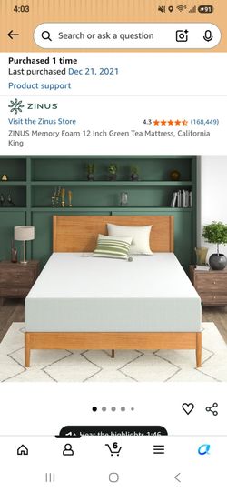 Cal king mattress and bedding