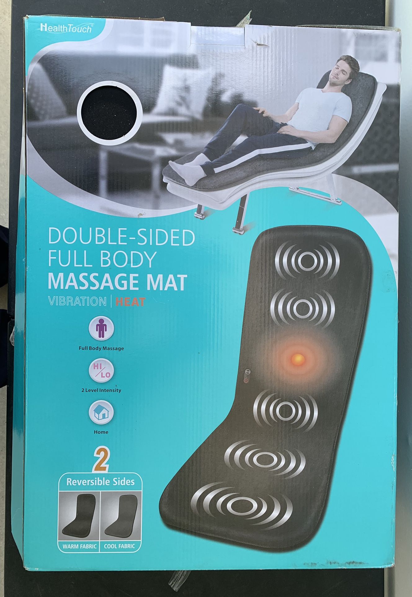 Health Touch Massage Mat Double Sided Full Body Vibration and Heat