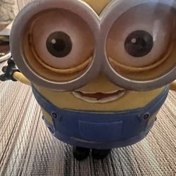 RARE FIND ""Vintage Disney Pixar Huge  "8"Minion Plastic Toy Collectible Minion Plastic CaTopper Minion 8" Tall Minion Toy