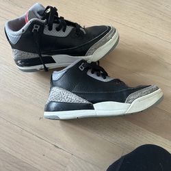 Jordan 3 Black cement kids size 3