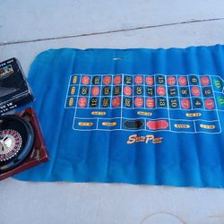 Roulette Wheel & Felt Layout 