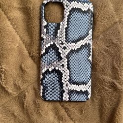 iPhone 11 Pro Max Blue Snake Print Case