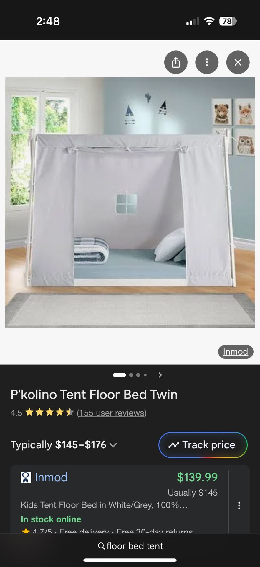 Twin Bed Teepee style 