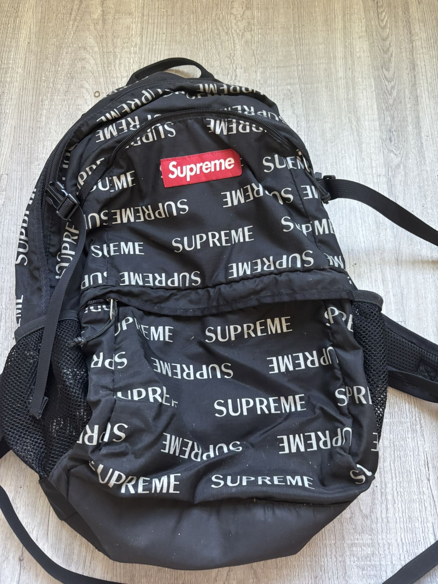 Supreme AW16 3M reflective repeat backpack