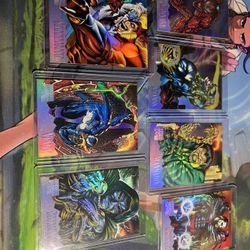 1995 / 1996 Marvel Masterpieces Chase Sets Holoflash Gold Gallery + Bonus Signature Cards (read description)