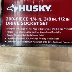Husky Drive Socket Set 200-Piece 