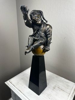 J.A. Pippett Signed Bronze Sculpture "Broken Heart" 5/36 1996 Marble Base 20.5" 24lbs