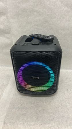 Gemini speaker GGO650L portable Bluetooth speaker with remote microphone input LED lights