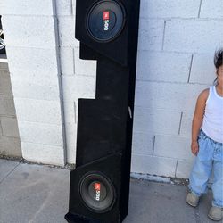 Box for car speaker bass ground shaker 55 inch