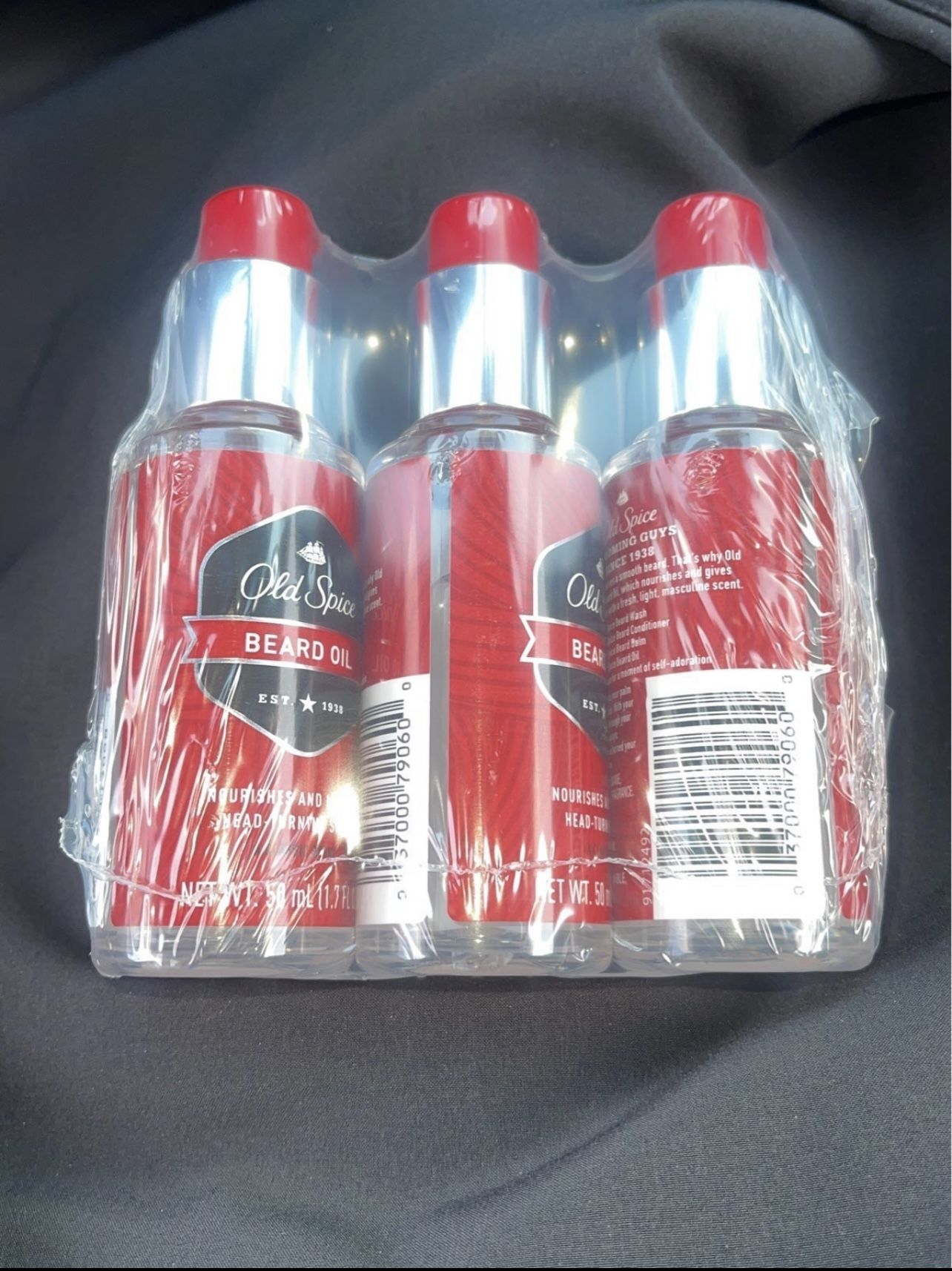 3 New Old Spice Beard Oil Classic Scent 1.7 oz. ea