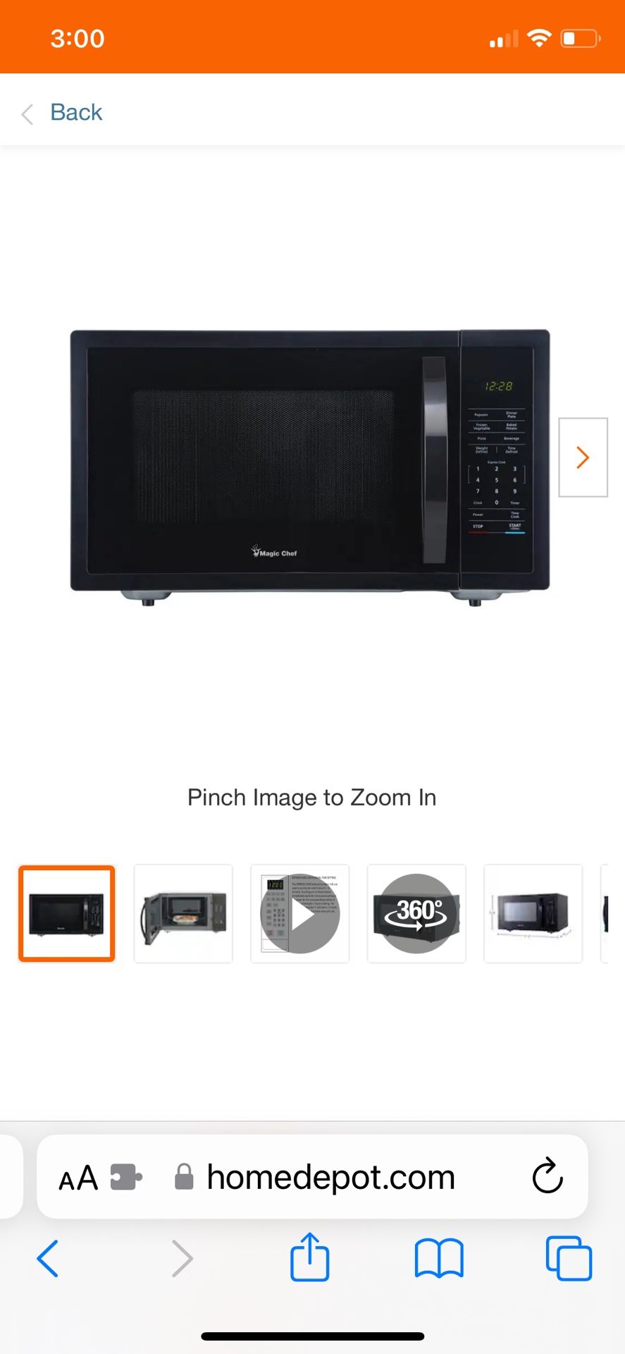Magic Chef 1.6cuft Microwave