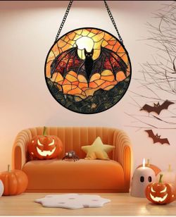 Stained glass bat sun catcher 9.8"