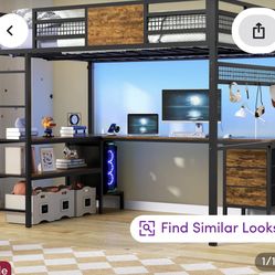 Loft Twin Bed With Desk Underneath Unbelievable $75 Price