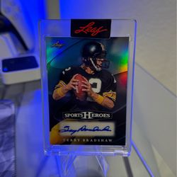Terry Bradshaw Autographed Leaf Sport Card  5/5