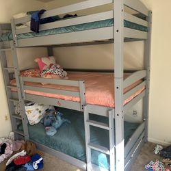 Wooden Triple Bunk Bed