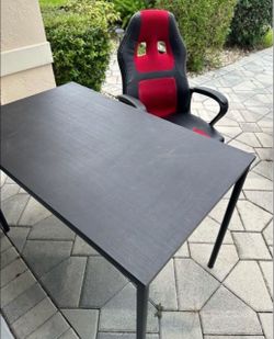 Desk and Gaming Chair