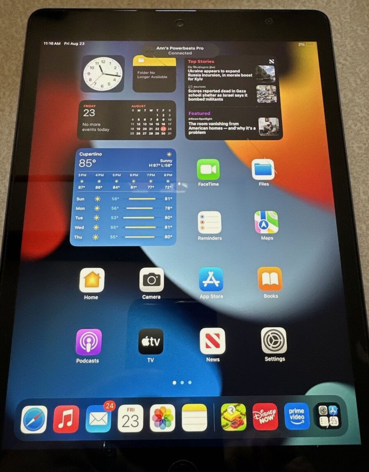 iPad 256GB 9th Generation WiFi Purchased In August 