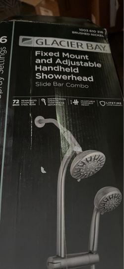 Glacier Bay Wall Bar Combo Handheld And Showerhead, Brushed Nickel,100(contact info removed)