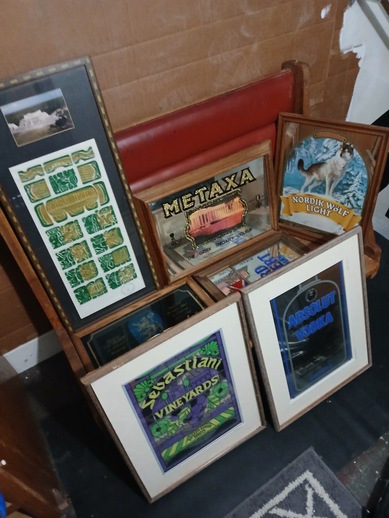 Antique Bar Mirror Pictures 25.00ea