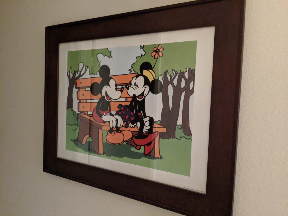 Mickey & Minnie Disney Framed Picture