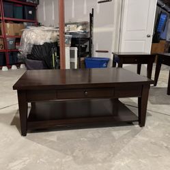 Two End Tables And Coffee Table 