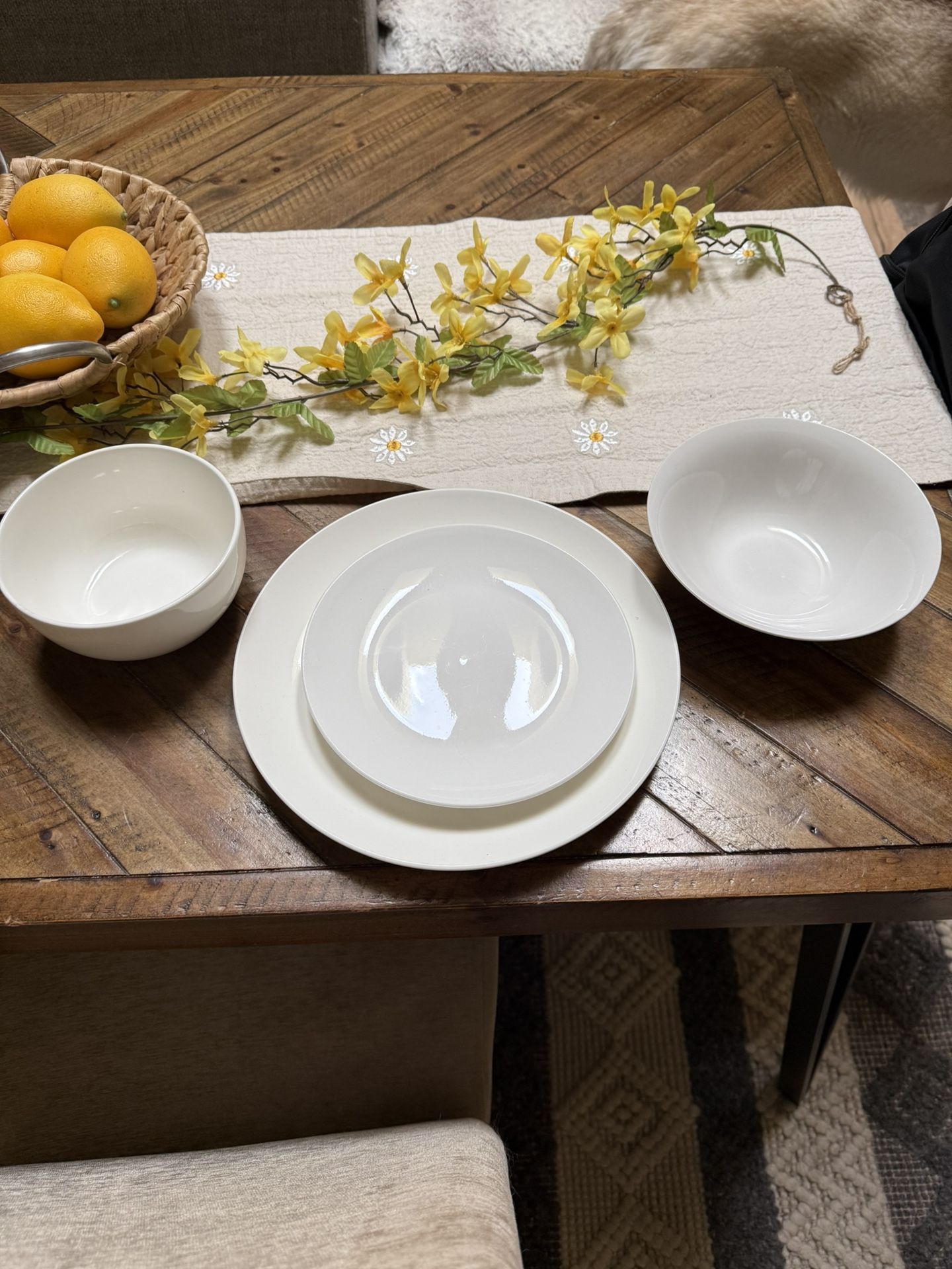 Two Full Ceramic Dishes Set