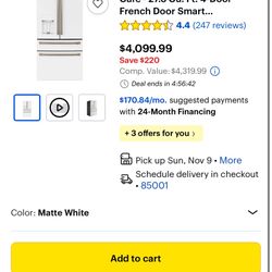 New Ge Café Set Refrigerator Stove Dishwasher Microwave 