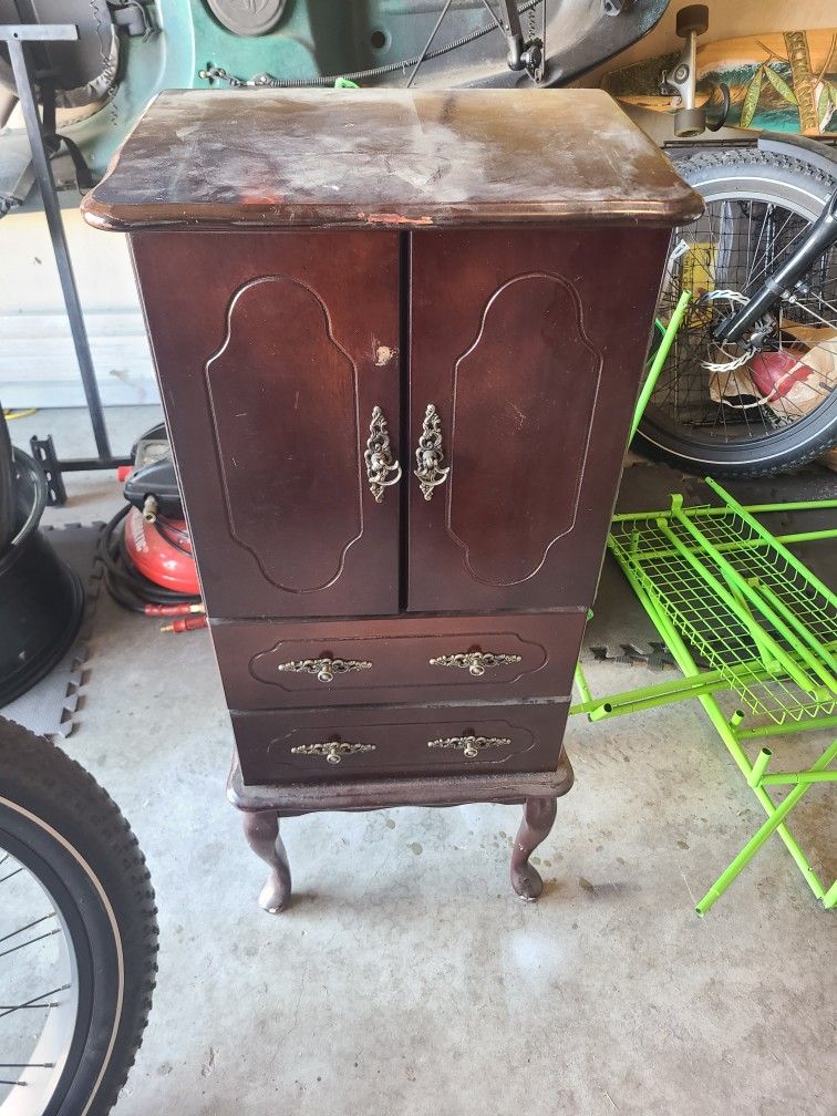 $75 Solid Wood Jewelry Cabinet 
