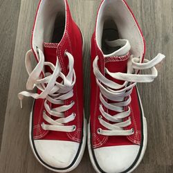 COOL Fits Women’s Sz 7.5 - 8 Red High Tops Shoes Sneakers IN GREAT SHAPE!