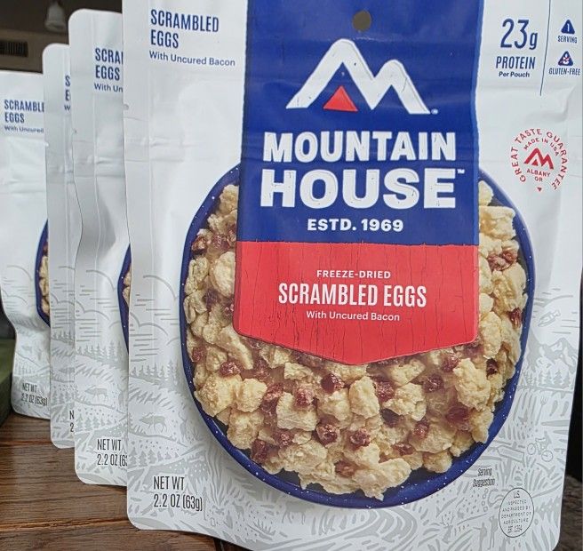 4 Pack Freeze Dried Bacon And Eggs Scramble By Mountain House