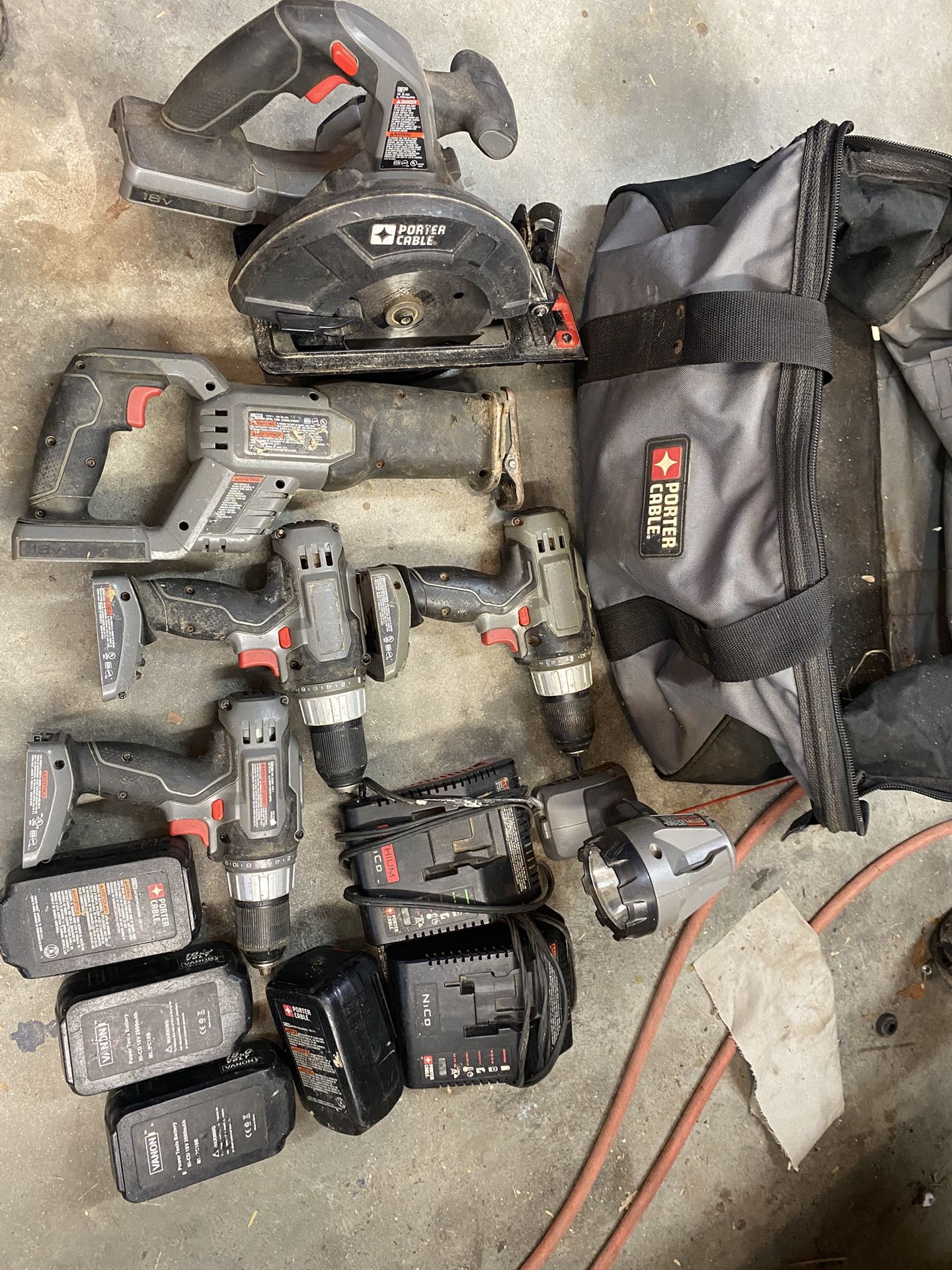 Porter Cable 18 Volt Tools