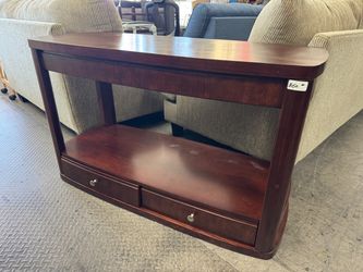 Dark Cherry Console Table Drawers