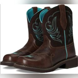 Ariat Fatbaby Heritage Dapper Cowboy Cowgirl Brown Western Boots Women 9
