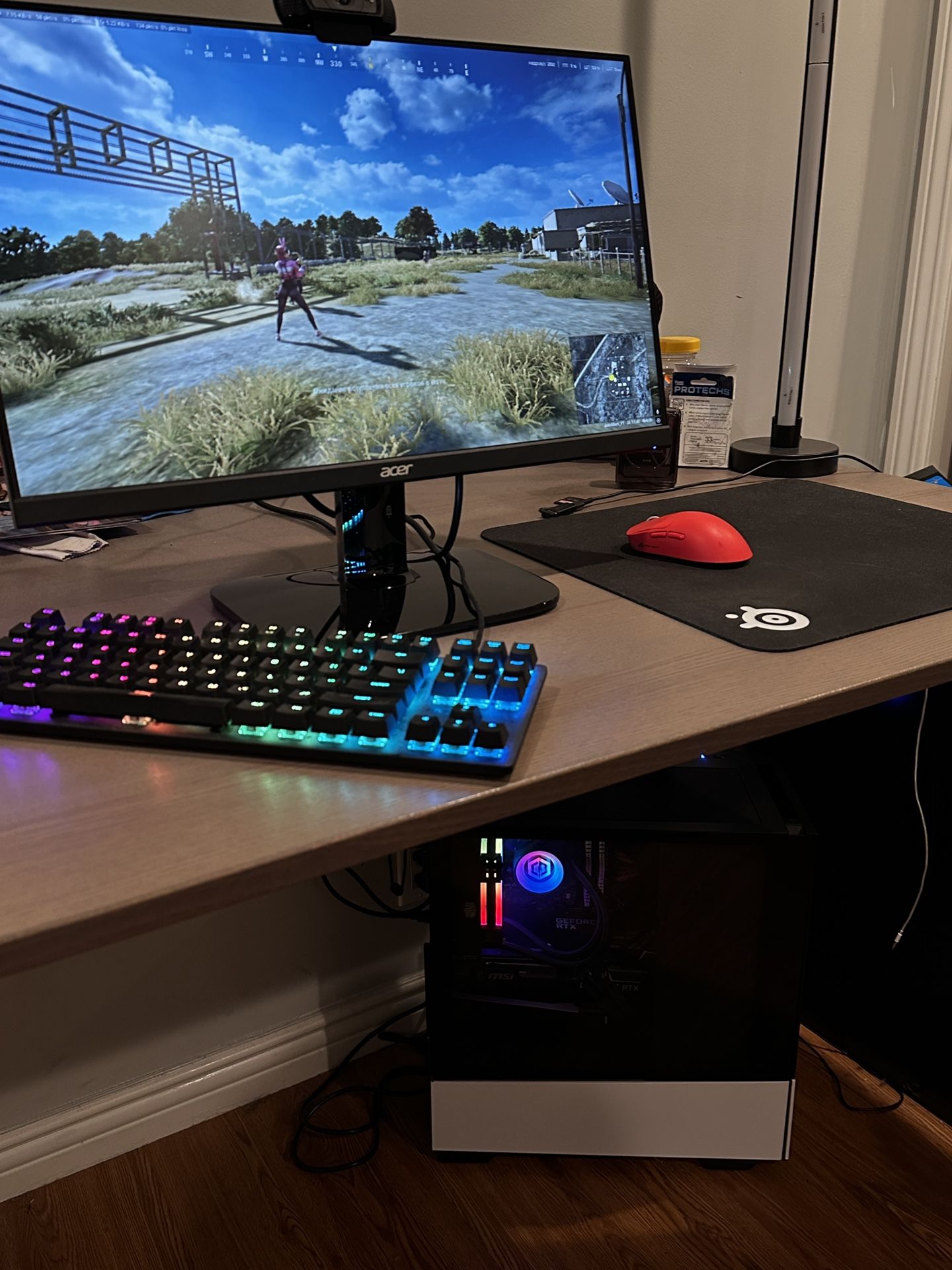 High-Performance Gaming & Streaming PC Setup – Ryzen 7 5700x, RTX 3070 100hz Monitor
