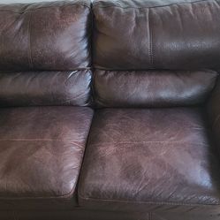 Leather Sofa Brown 