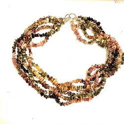 Multi strand Tourmaline Necklace 