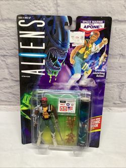 Sgt. Apone Space Marine Aliens W/COMIC BOOK 1992 Kenner Action Figure MOSC