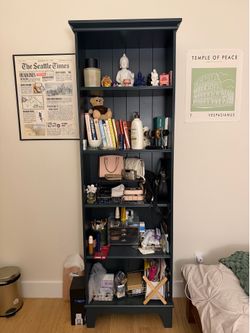 Cute teal bookshelf