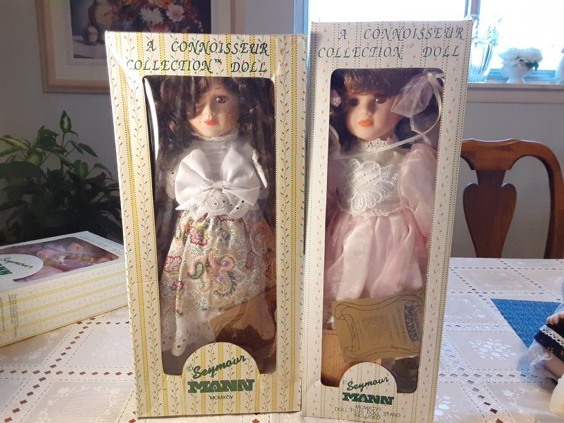 TWO REALLY NEAT LOOKING VINTAGE Dolls  NEVER been OUT OF THE BOX  these Are SEYMOUR MAN GALLERY  Dolls 