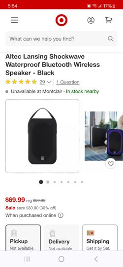 Altec Lansing Shockwave Waterproof Bluetooth Wireless Speaker 